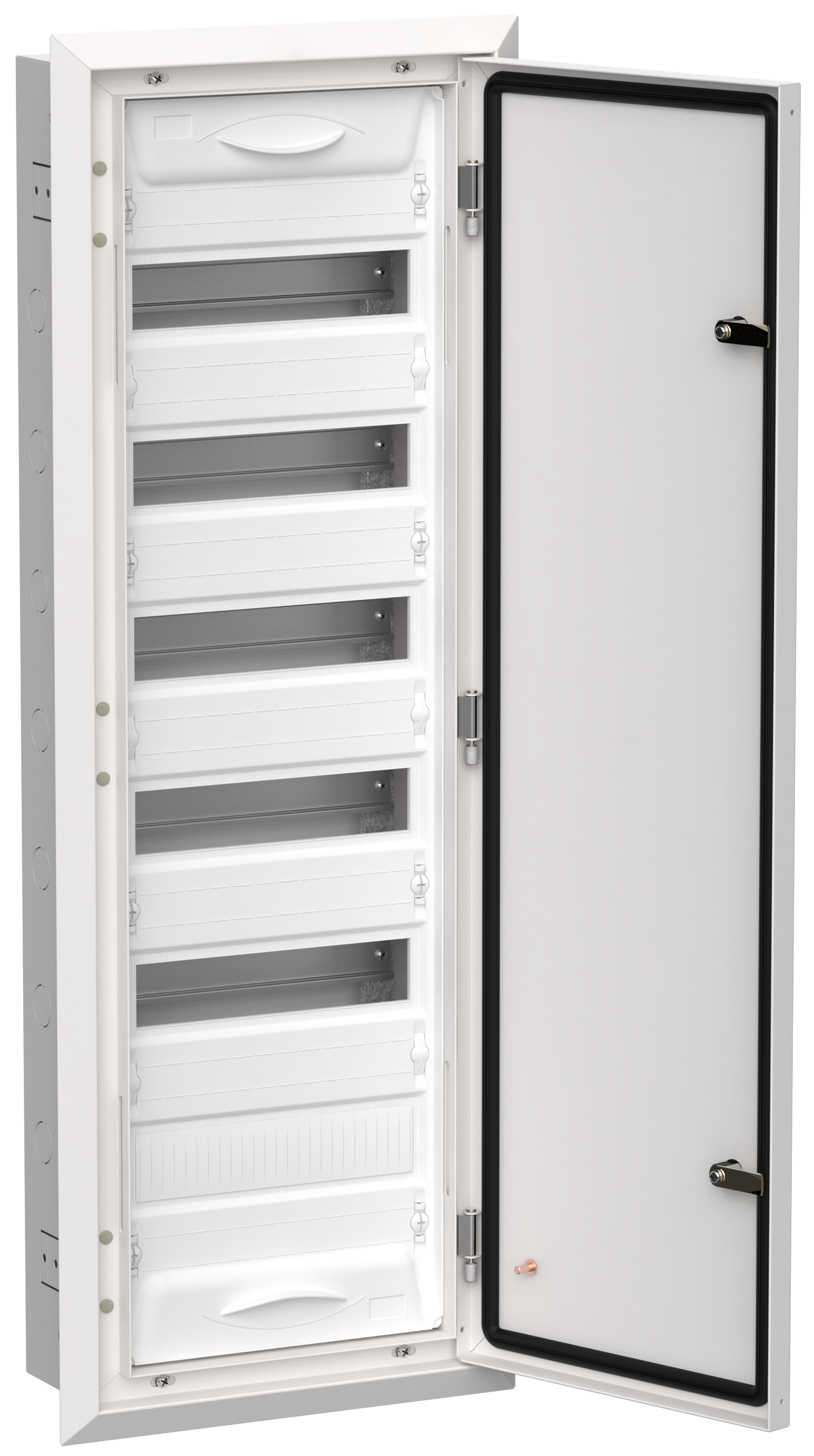 

Корпус металлический IEK TITAN 5 ЩРв-72 (1х72) (TI5-50-V-072-31) 1005х365х130 IP31 бел, Белый, Щит распределительный модульный