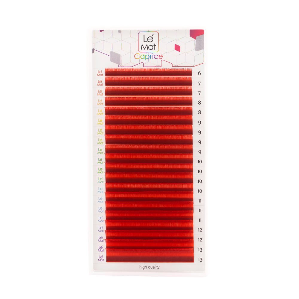 Ресницы Red Le Maitre Caprice 20 линий C+ 007 Mix 6-13 mm лента фигурная сердечки 16 мм 9 ± 0 5 м красный