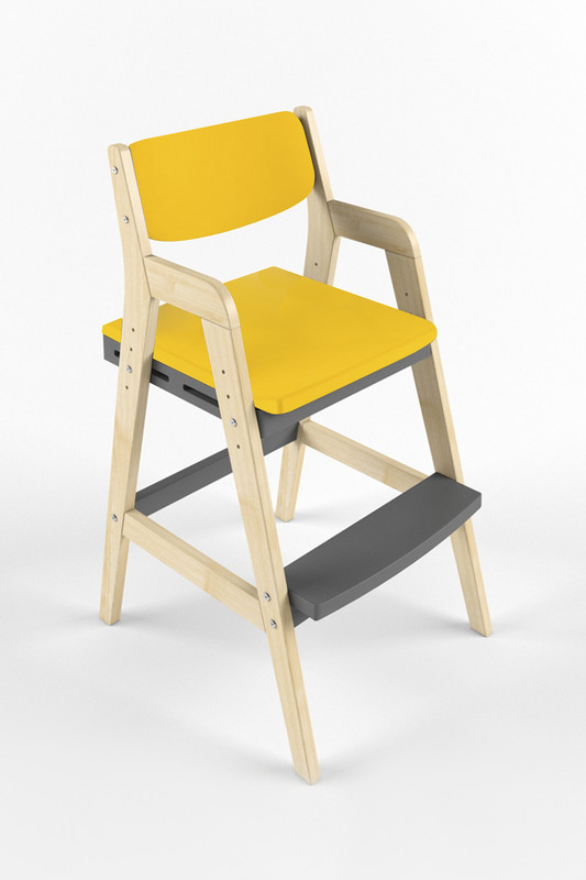 фото Детский растущий стул вуди с подушками, цвет комбо-серый/желтый pvd0090 38 попугаев