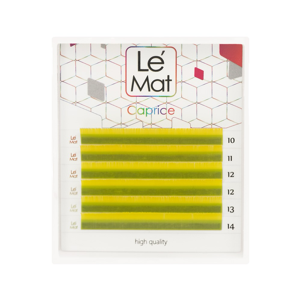 

Ресницы Yellow Le Maitre Caprice 6 линий D 010 Mix 7-12 mm, Желтый