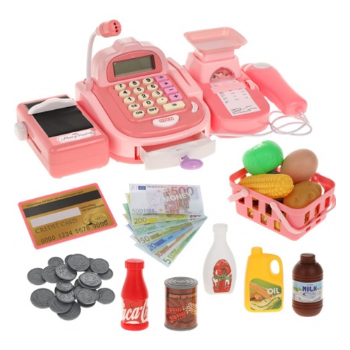 Касса электронная Mary Poppins Играем в магазин, 453225, розовая