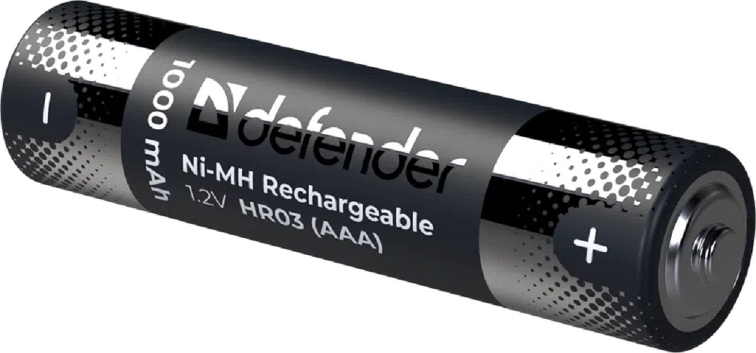 Аккумулятор ААА Defender HR03-2BL 1000мАч Ni-Mh в блистере 2шт 56511 415₽