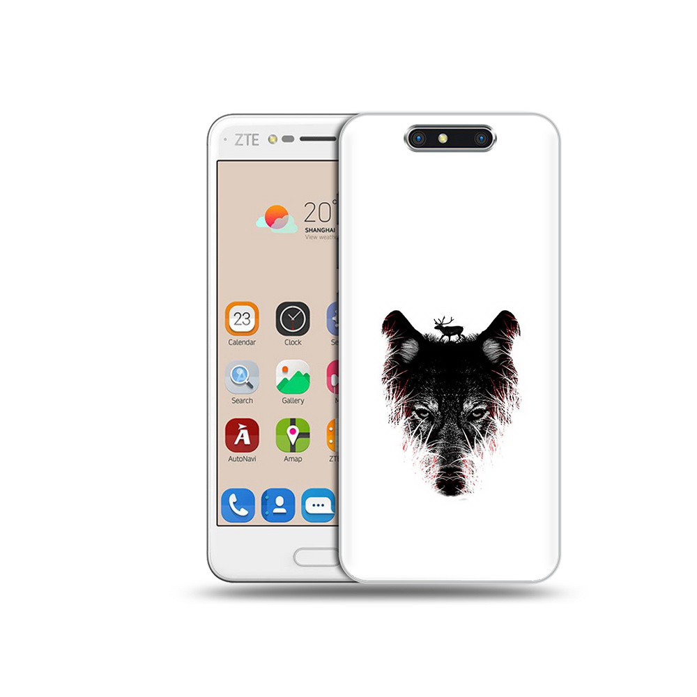 

Чехол MyPads Tocco для ZTE Blade V8 волк в траве (PT100217.451.267), Прозрачный, Tocco