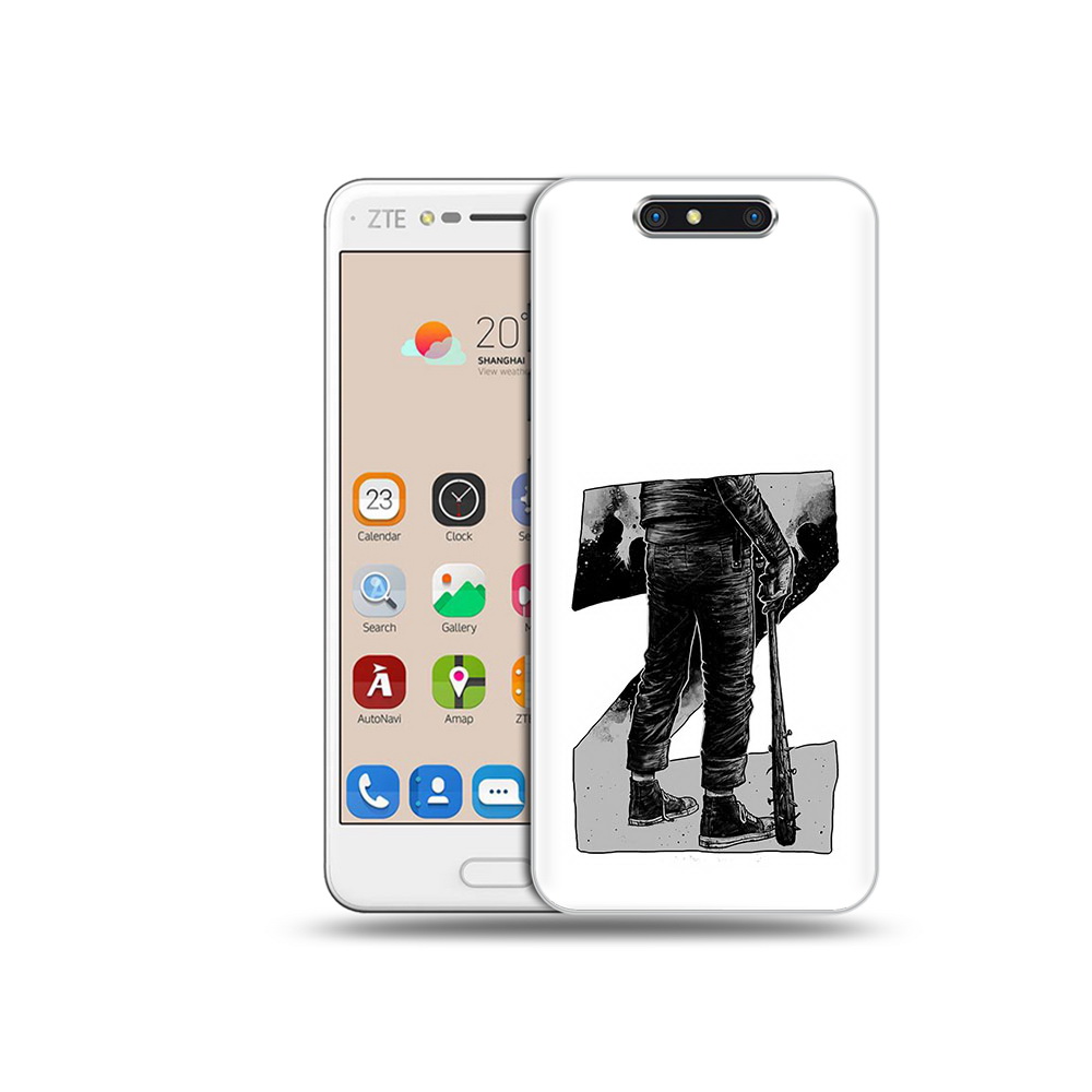 

Чехол MyPads Tocco для ZTE Blade V8 воин черно белый (PT100217.451.265), Tocco