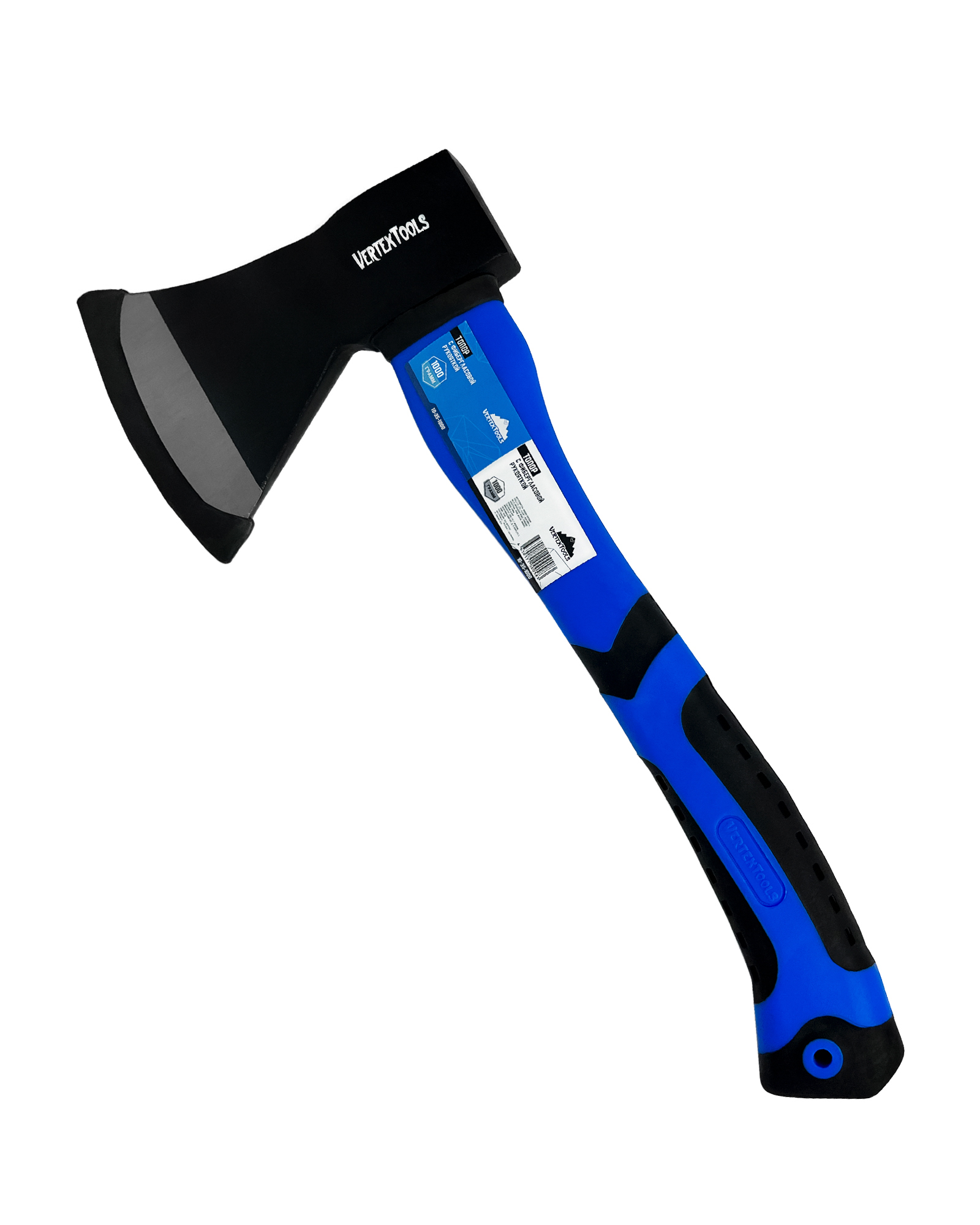 

Топор с фиберглассовой рукояткой vertextools 1000г 10-35-1000, Черный
