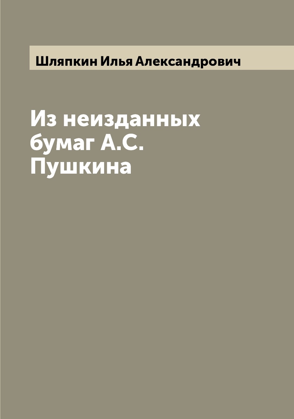 

Книга Из неизданных бумаг А.С. Пушкина