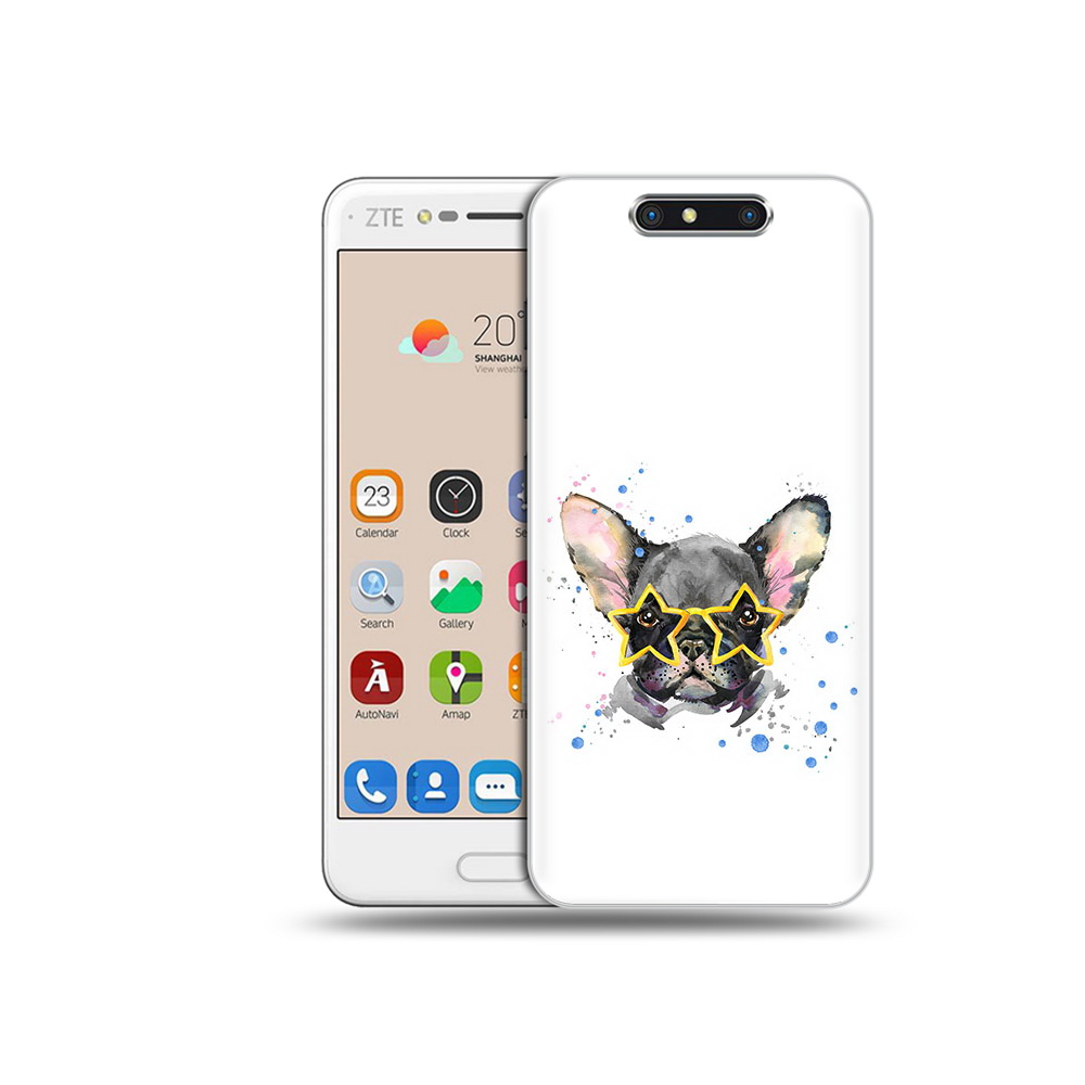 

Чехол MyPads Tocco для ZTE Blade V8 буля в очках (PT100217.451.252), Прозрачный, Tocco