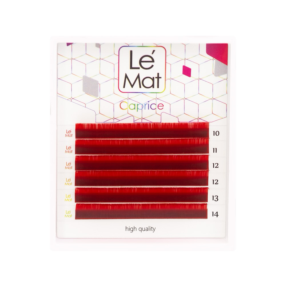 

Ресницы Red Le Maitre Caprice 6 линий C+ 010 Mix 7-12 mm, Красный