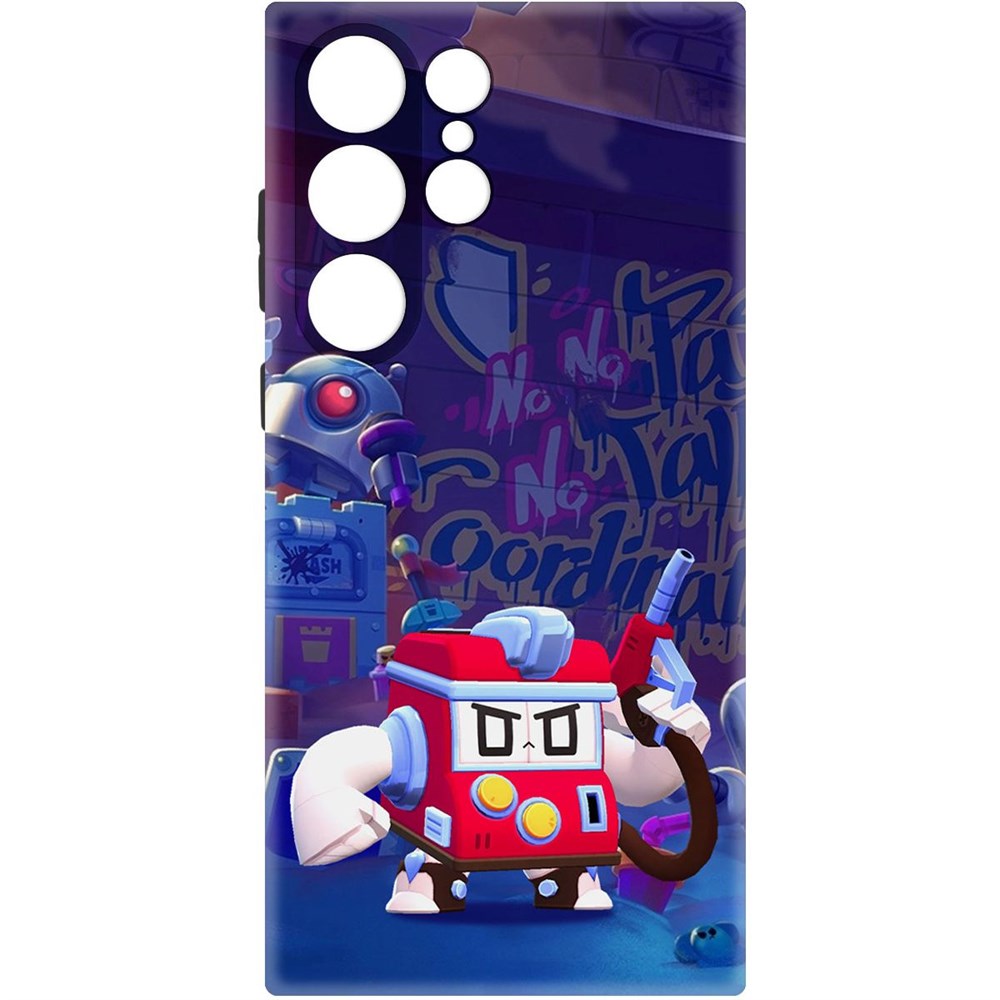 

Чехол-накладка Софт Brawl Stars - V8-БИТ для Samsung Galaxy S23 Ultra, Черный