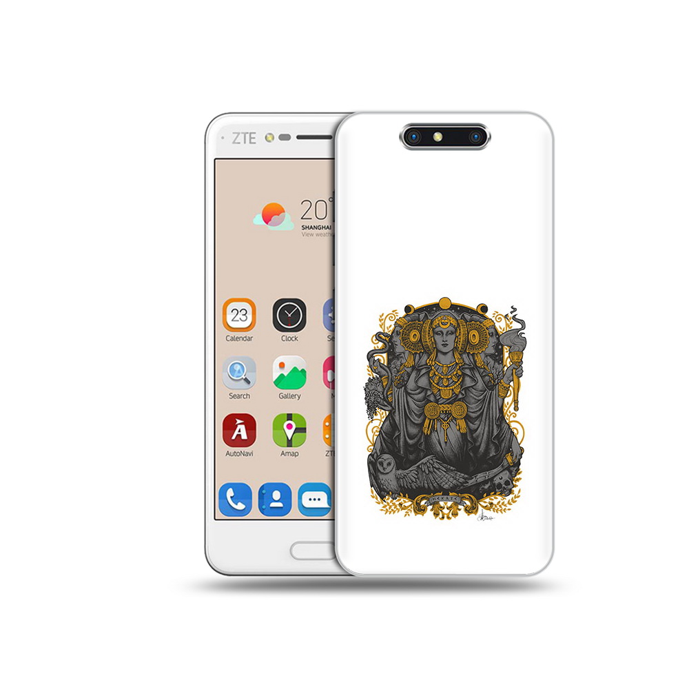 

Чехол MyPads Tocco для ZTE Blade V8 божество с золотыми элементами (PT100217.451.241), Прозрачный, Tocco