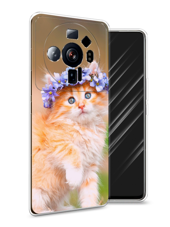 

Чехол Awog на Xiaomi 12S Ultra "Рыжий кот в венке", Разноцветный, 314550-1