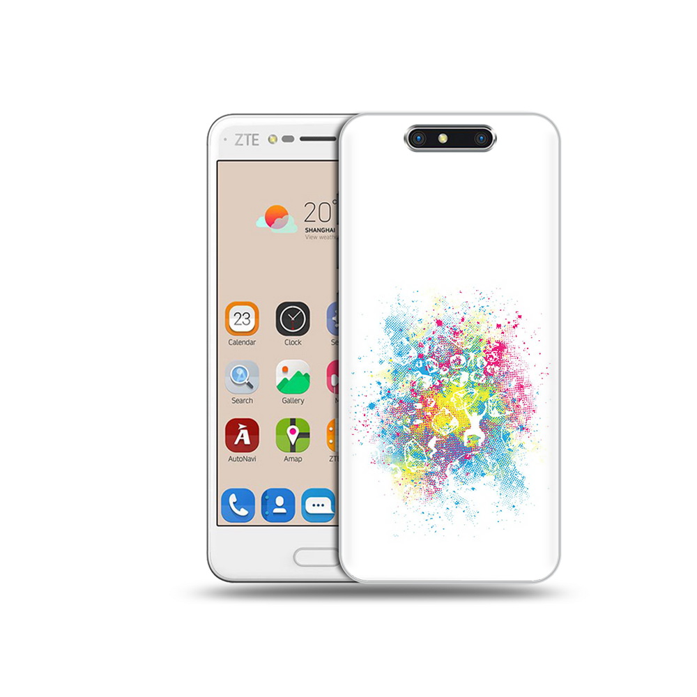

Чехол MyPads Tocco для ZTE Blade V8 акварель абстракция (PT100217.451.214), Прозрачный, Tocco