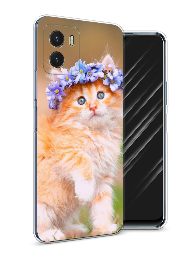 

Чехол Awog на Vivo Y10 "Рыжий кот в венке", Разноцветный, 266450-1