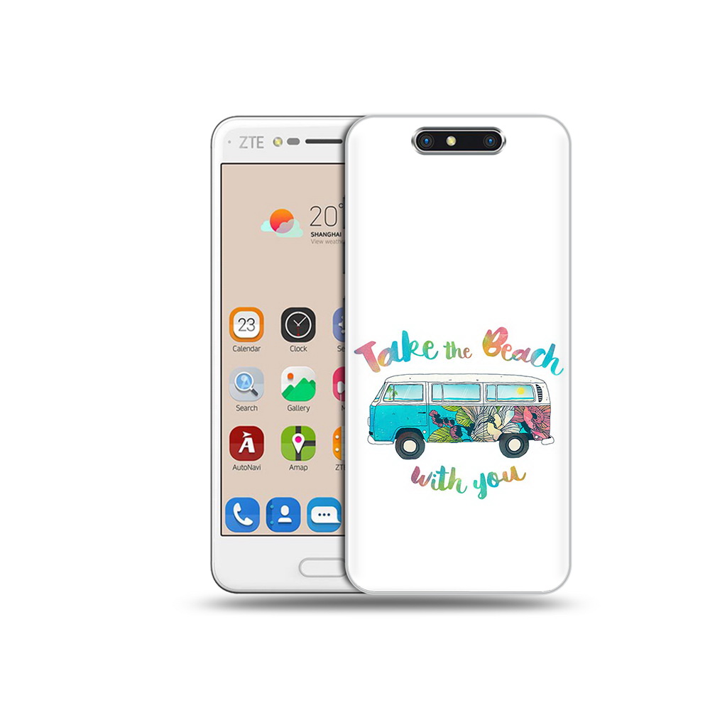 Чехол MyPads Tocco для ZTE Blade V8 Хиппи автобус (PT100217.451.190)