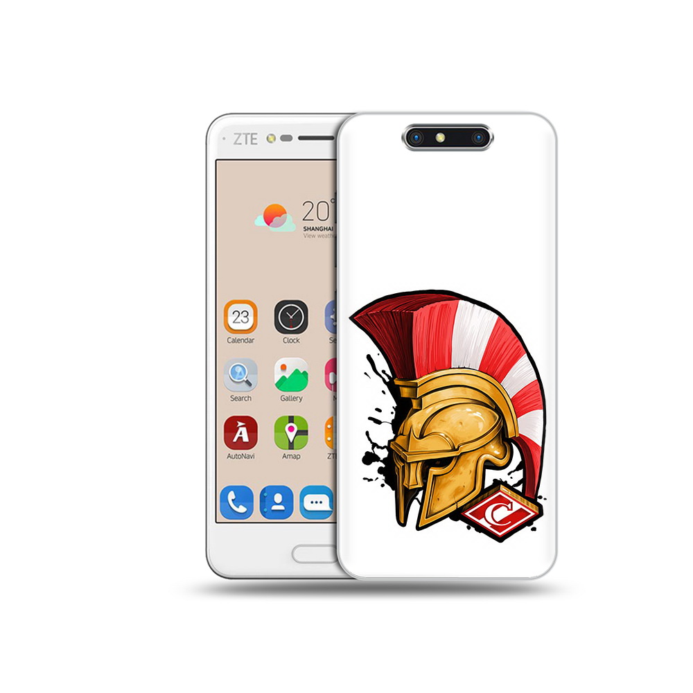 

Чехол MyPads Tocco для ZTE Blade V8 ФК спартак шлем (PT100217.451.185), Прозрачный, Tocco