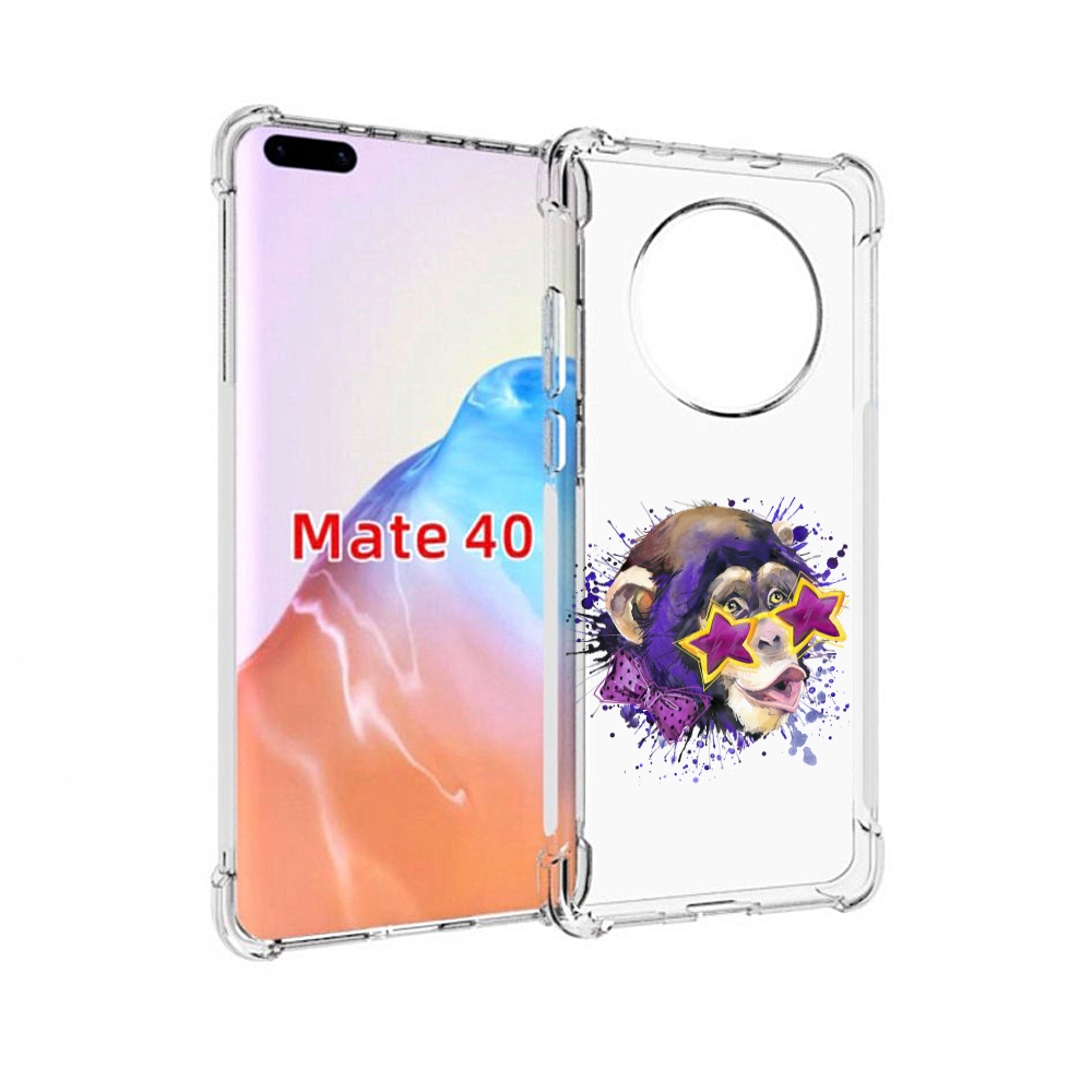 

Чехол MyPads Tocco для Huawei Mate 40 обезьяна в очках, Прозрачный, Tocco