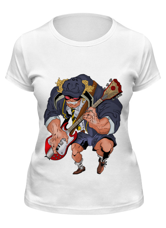 

Футболка женская Printio Ac/dc - angus mckinnon young белая 2XL, Ac/dc - angus mckinnon young