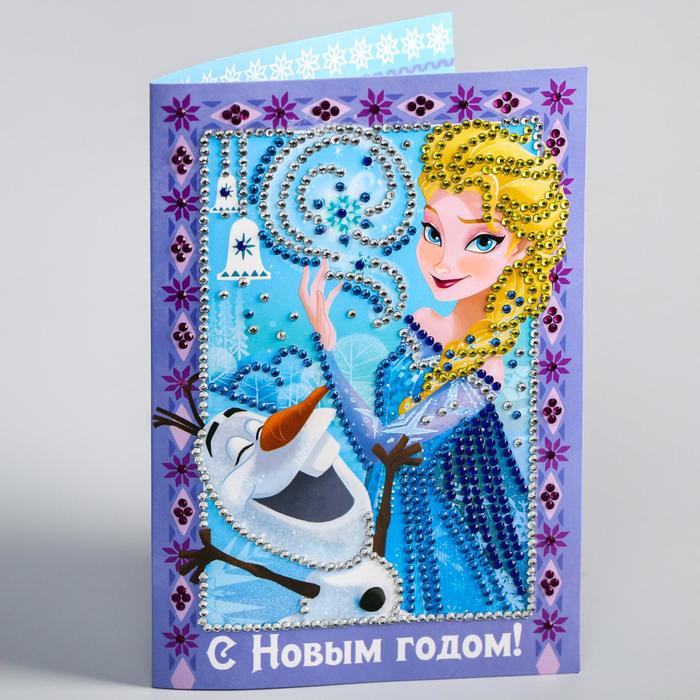 

Алмазная мозаика на открытке Disney С Новым годом, 21х15 см, С Новым годом