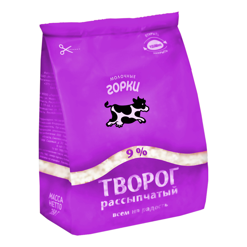 Творог Рассыпчатый Молочные Горки 9% 350 Г