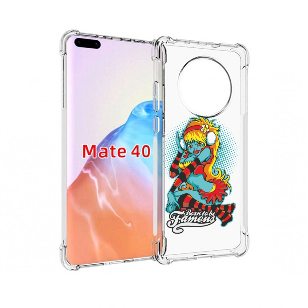 

Чехол MyPads Tocco для Huawei Mate 40 нарисованная девушка в наушниках, Прозрачный, Tocco