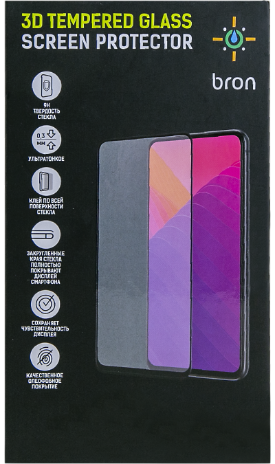 

Защитное стекло Bron для Samsung Galaxy A20s 3D Anti-Spy Full Glue черная рамка, Anti-Spy для Samsung Galaxy A20s 3D Full Glue черная рамка