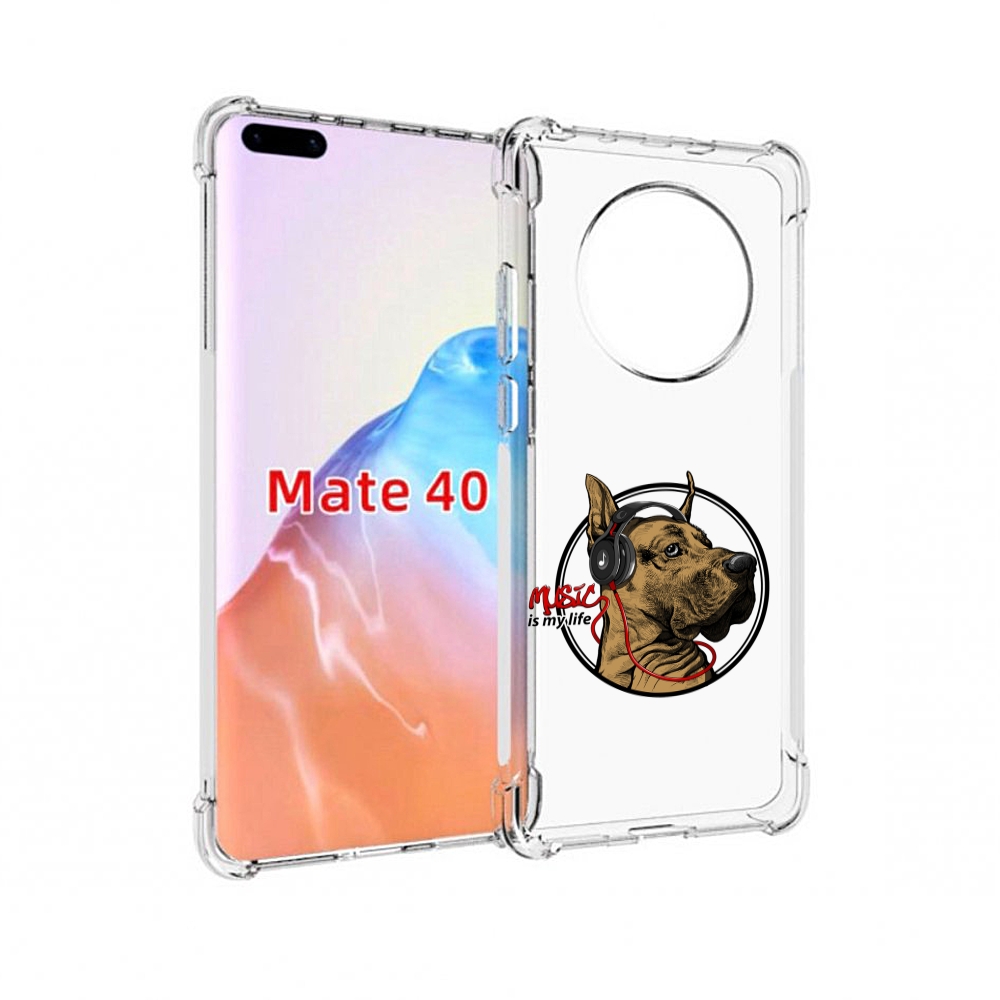 

Чехол MyPads Tocco для Huawei Mate 40 музыкальная собака, Прозрачный, Tocco