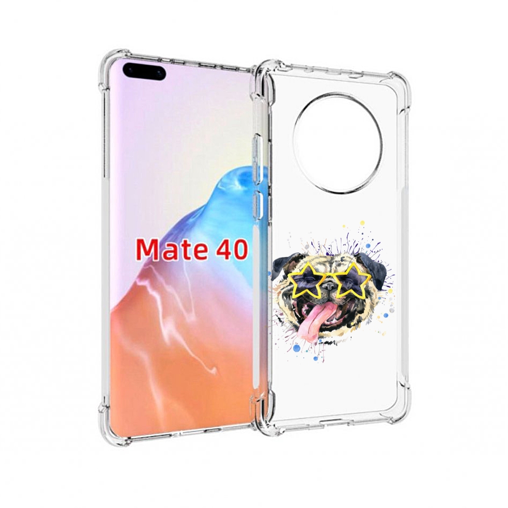 Чехол MyPads Tocco для Huawei Mate 40 мопс боксер
