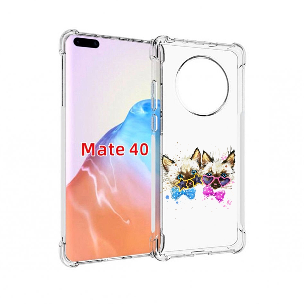 

Чехол MyPads Tocco для Huawei Mate 40 милые котята, Прозрачный, Tocco