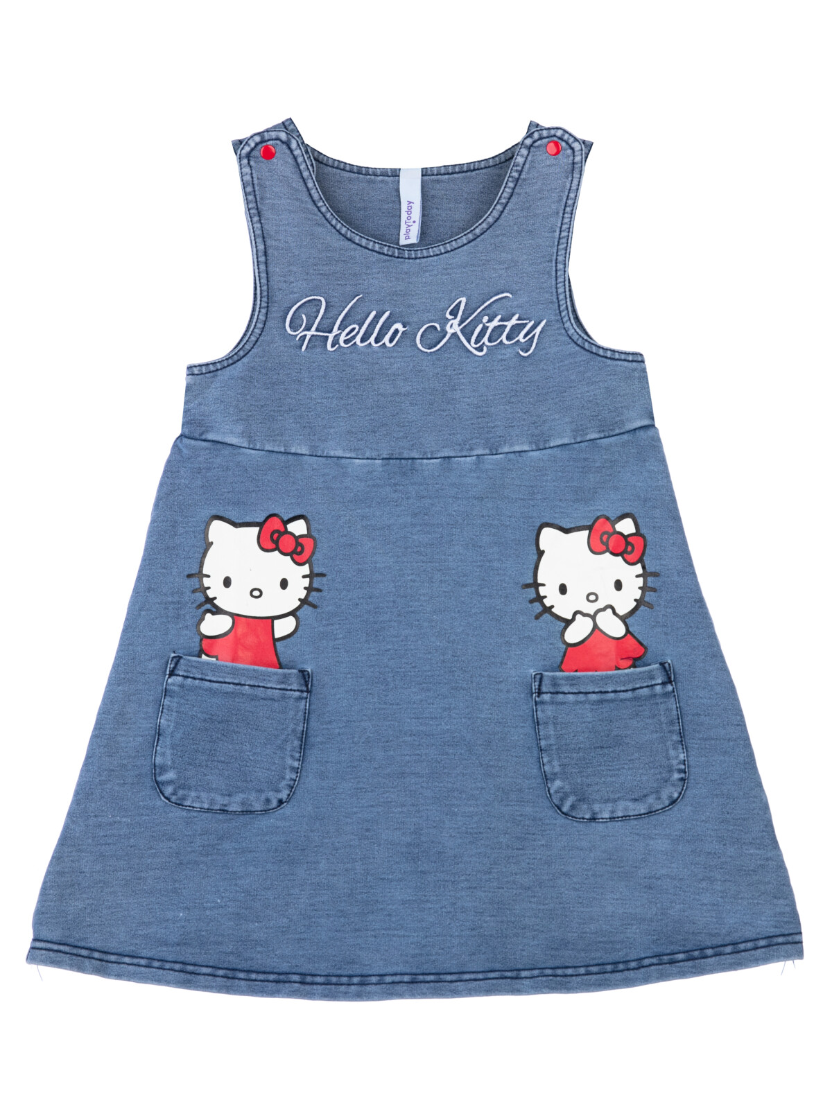 Платье детское PlayToday 12342075, цвет голубой, размер 122