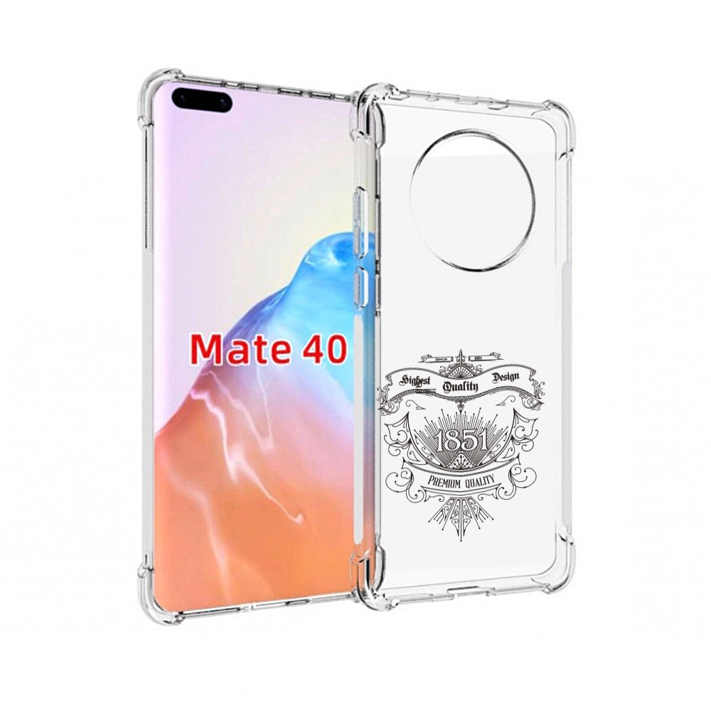 

Чехол MyPads Tocco для Huawei Mate 40 логотип 1851 год, Прозрачный, Tocco