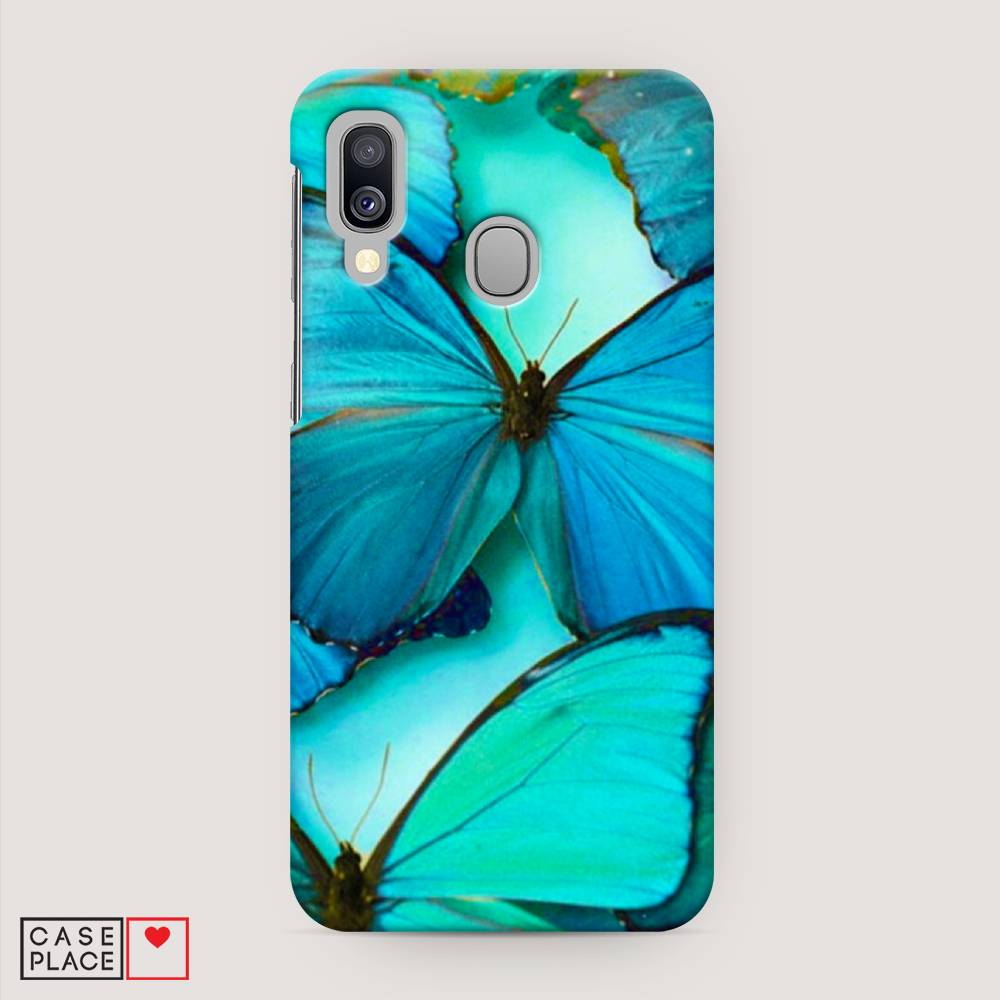 

Пластиковый чехол "Неоновые бабочки" на Samsung Galaxy A40