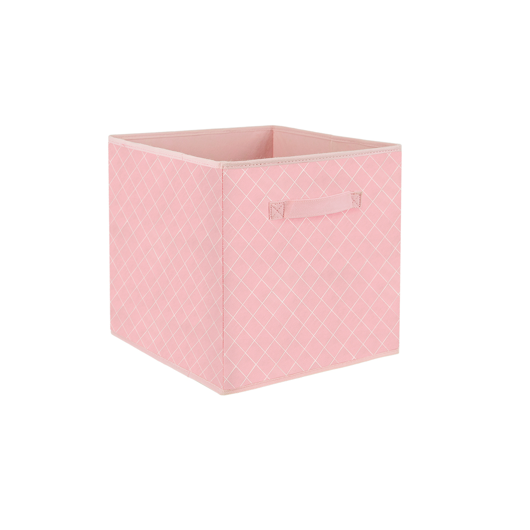 фото Короб-кубик для хранения "зефир", д300 ш300 в300, розовый handy home