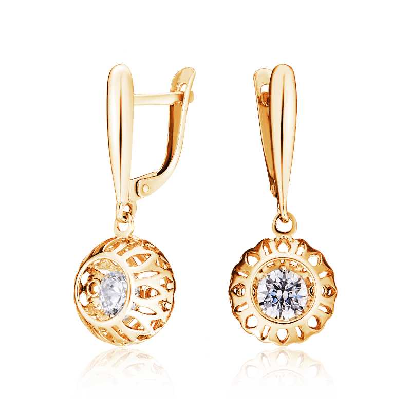 

Серьги из серебра с фианитом ЮВЕЛИР КАРАТ 2128790/9п, 2128790/9п