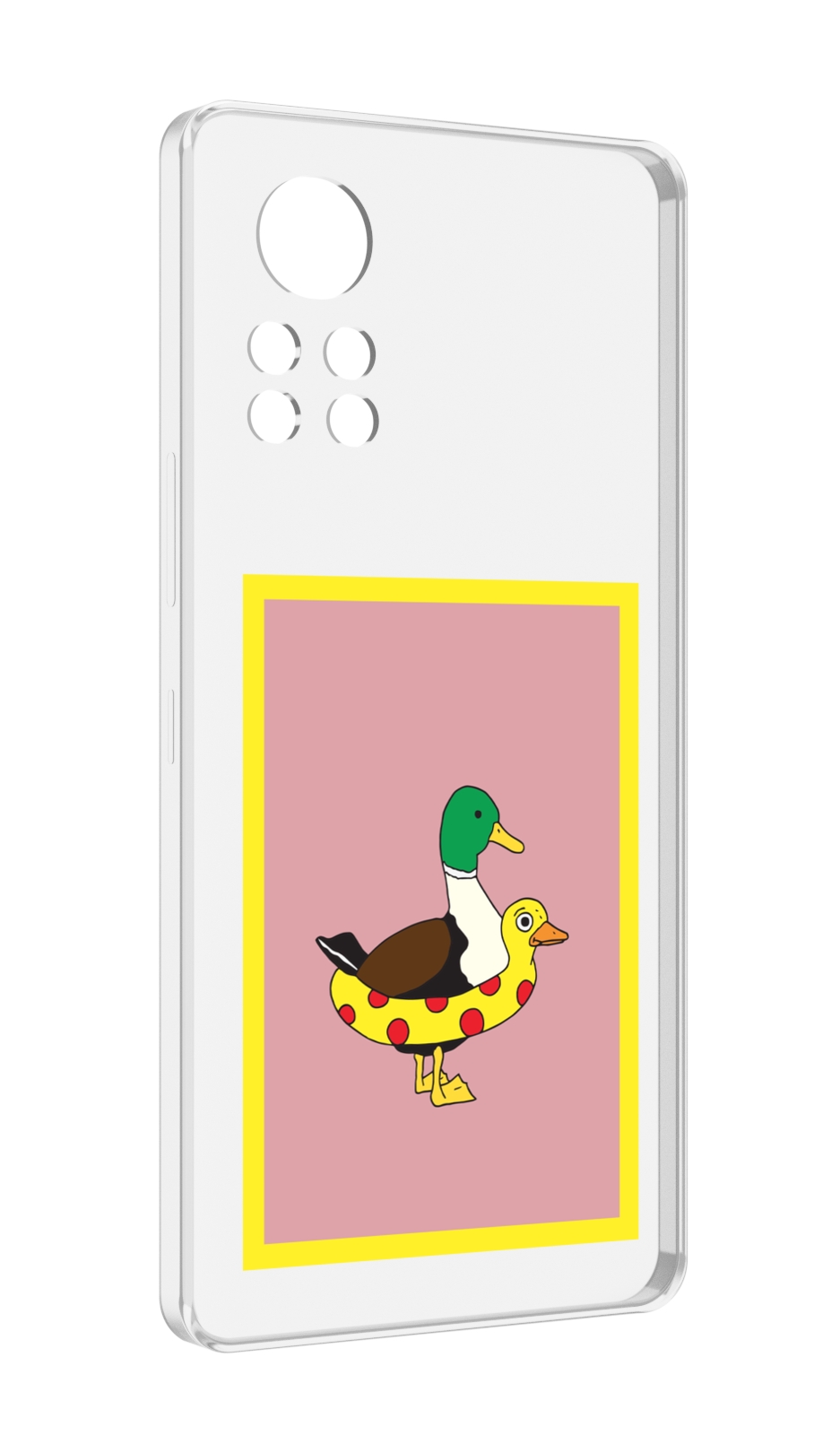 Чехол MyPads утка в круге надувном для Infinix Note 12 i X667 противоударный