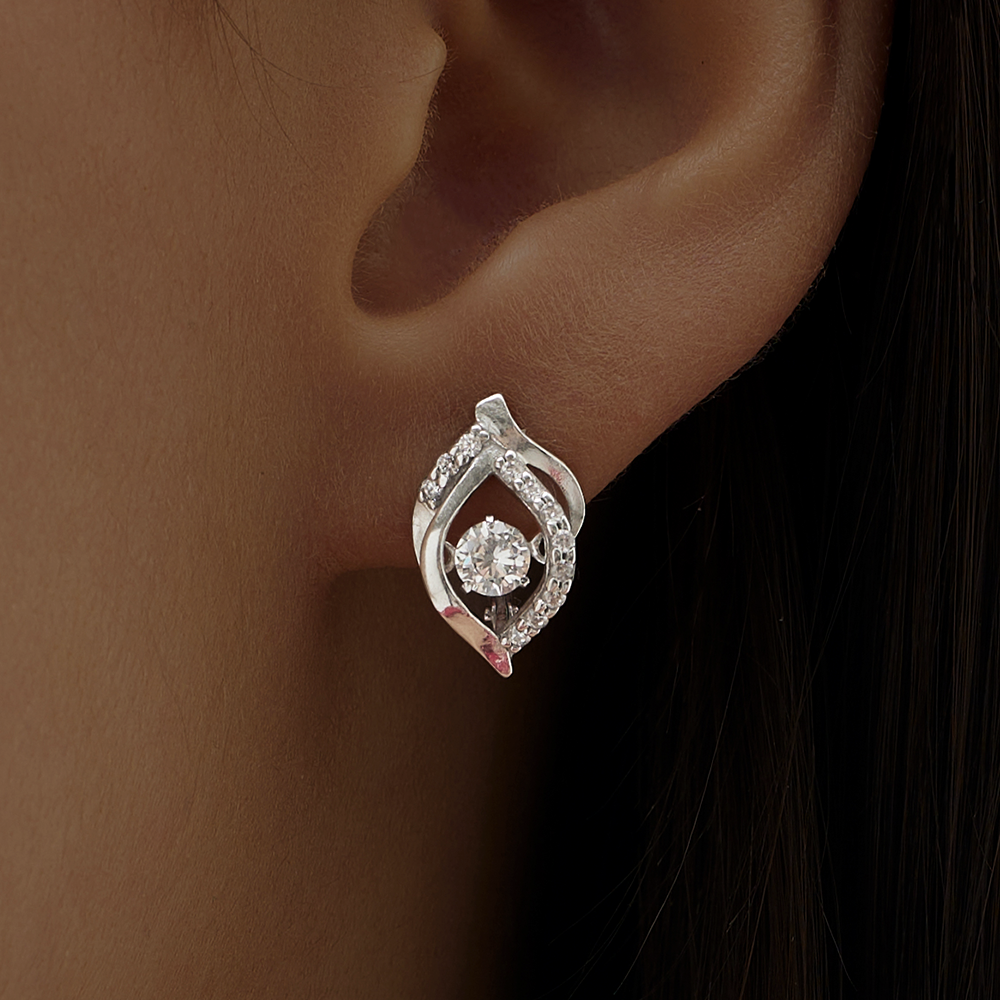 

Серьги из серебра ЮВЕЛИР КАРАТ 2127886/9, фианит, 2127886/9