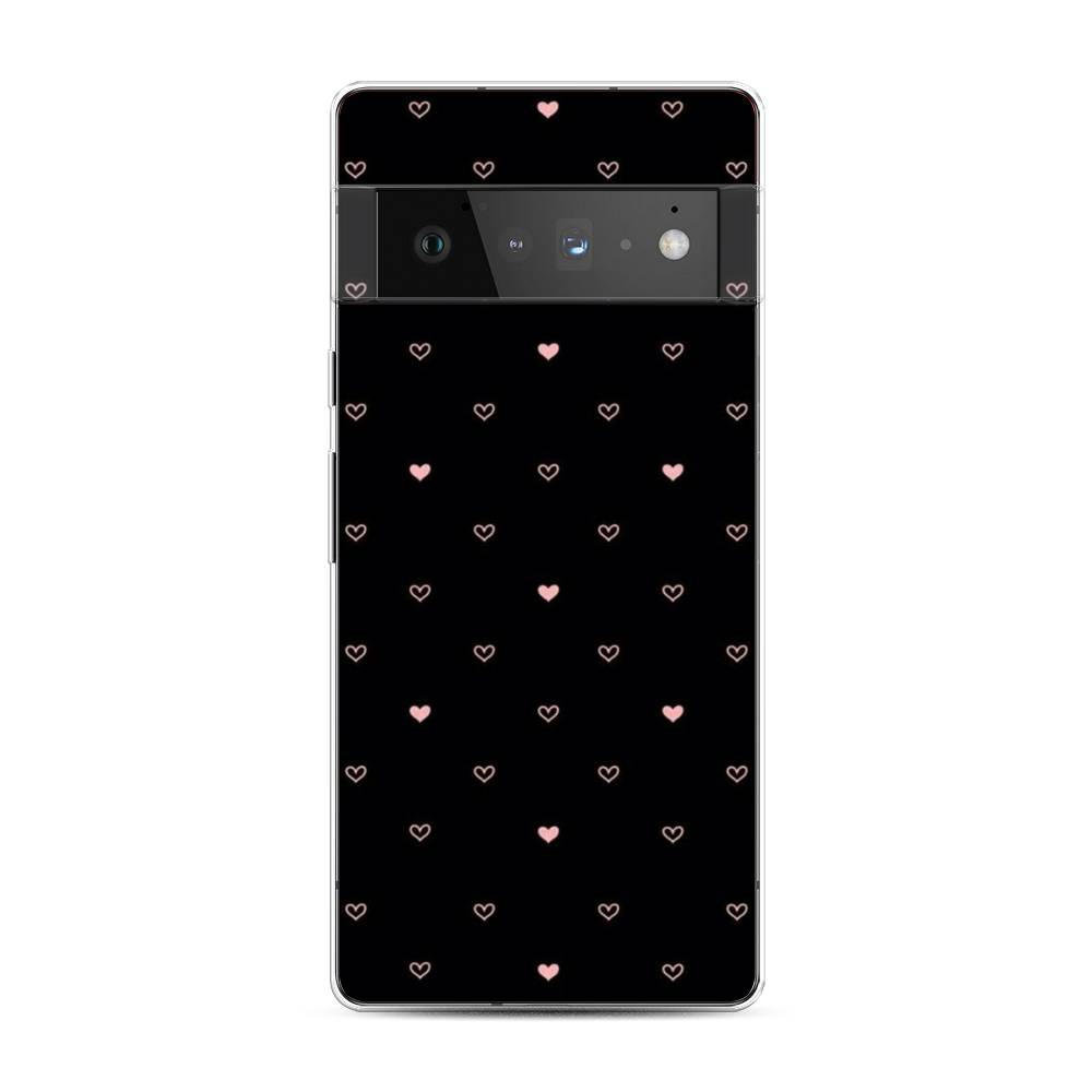 

Чехол Awog на Google Pixel 6 Pro "Черный фон и сердечки", Разноцветный, 270950-3