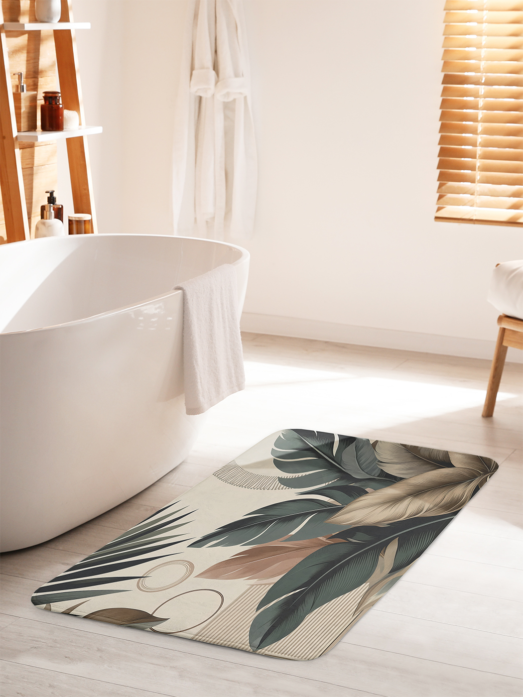 

Коврик для ванной туалета душа JoyArty Банановые листья bath_sd3580_60x100
