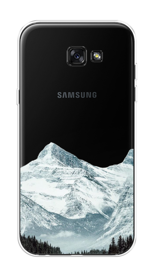

Чехол на Samsung Galaxy A7 2017 "Горы арт 1", Белый;зеленый, 20950-2