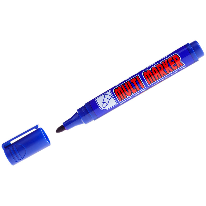 Перманентный маркер Crown Multi Marker CPM-800, синий