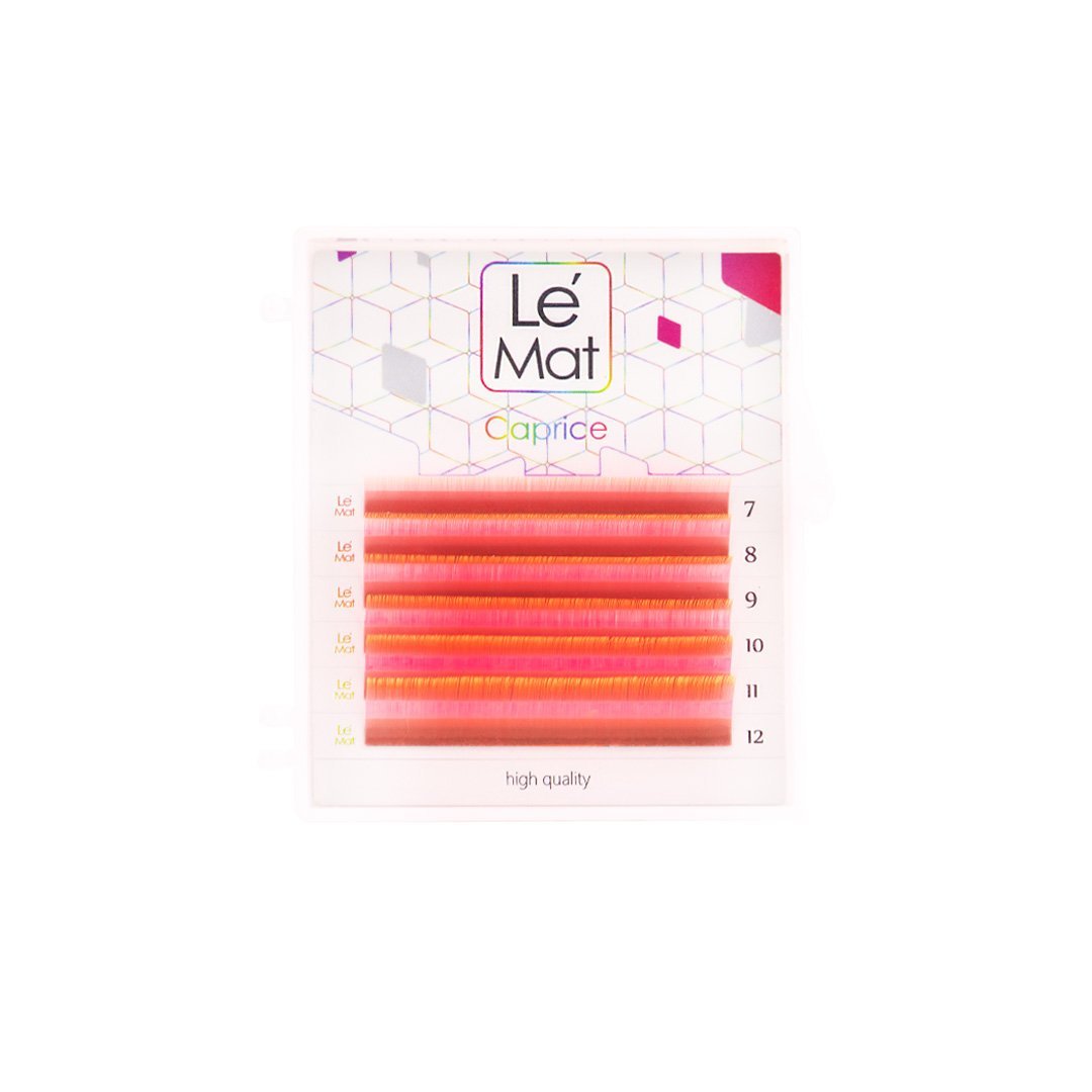

Ресницы Neon Red Le Maitre Caprice 6 линий C 007 Mix 4-6 mm, Красный