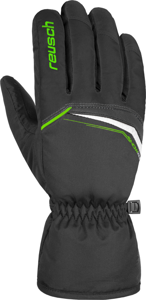 фото Перчатки горнолыжные reusch 2020-21 snow king black/neon green (inch (дюйм):9)