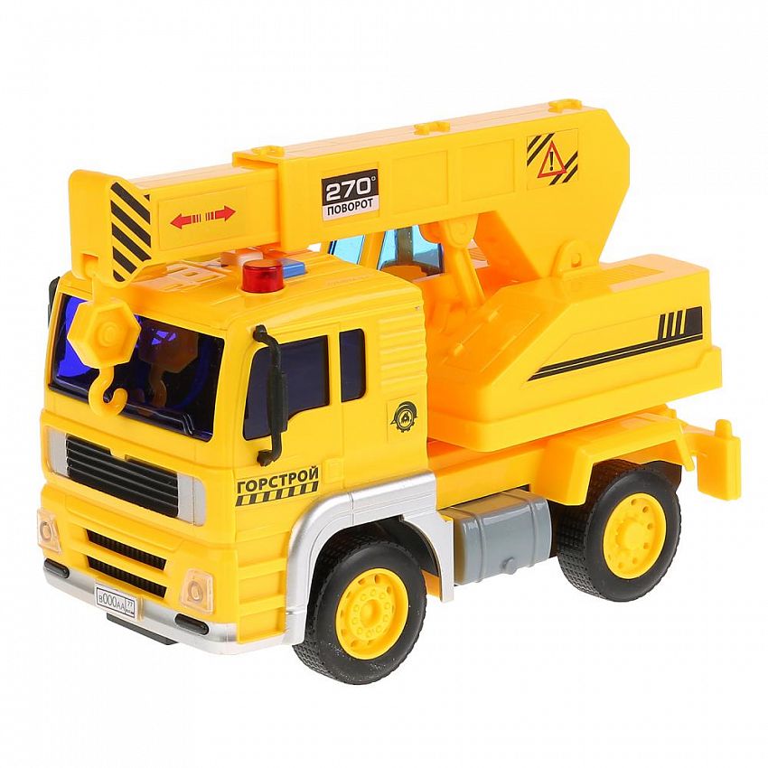 

Автокран Технопарк Горстрой, инерционный, свет, звук WY510D, WY510D