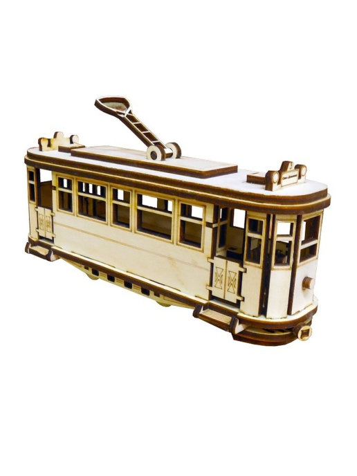 фото Cборная модель altairtoys ретро трамвай, в пакете сдм-44