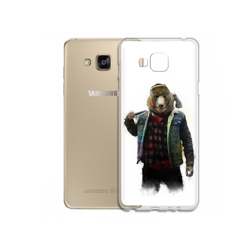 

Чехол MyPads Tocco для Samsung Galaxy J5 Prime медведь с топором (PT66772.570.469), Прозрачный, Tocco