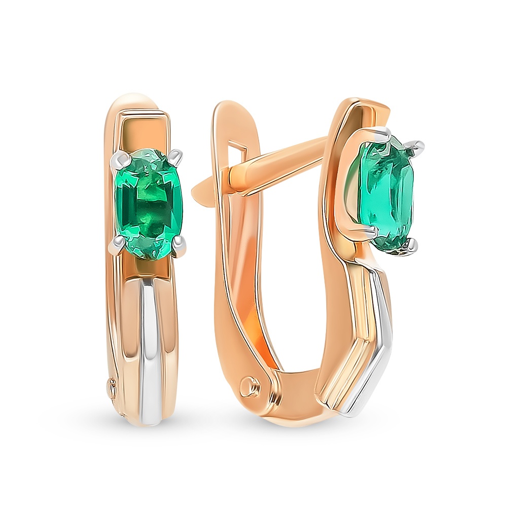 

Серьги из красного золота с изумрудом 585Gold 102007300, 102007300