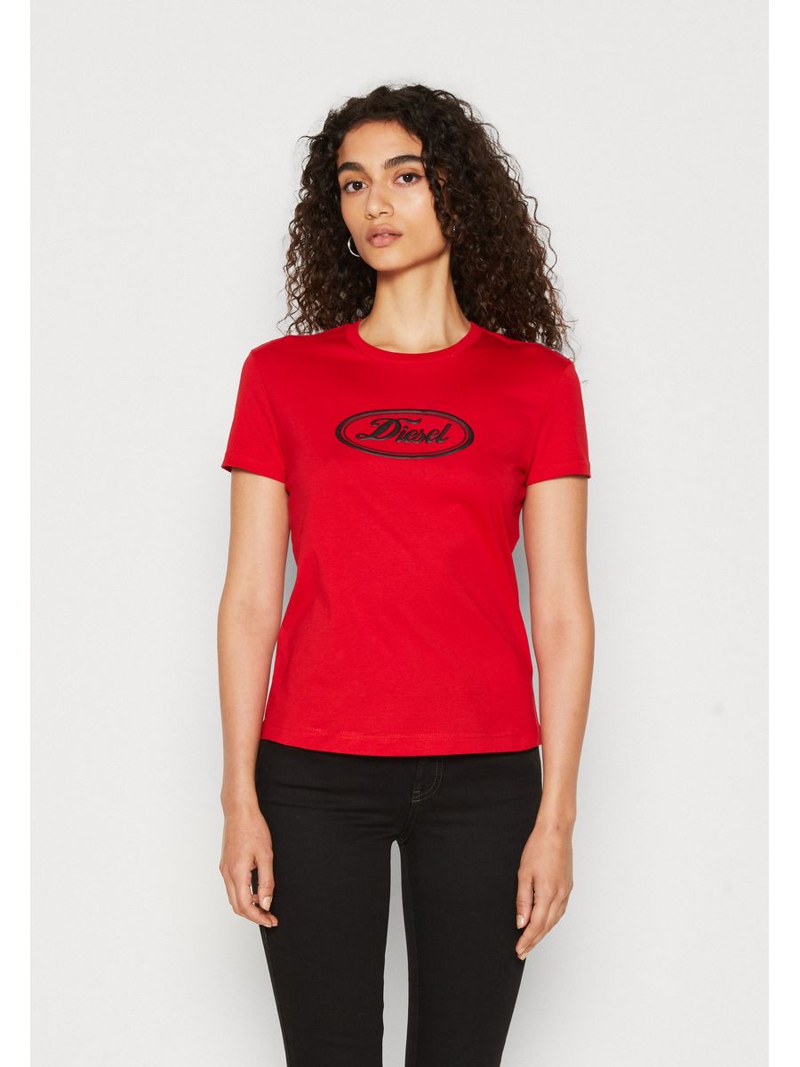 

Футболка женская DIESEL DI121D0KV красная S, Красный, DI121D0KV