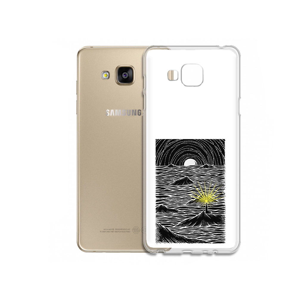 

Чехол MyPads Tocco для Samsung Galaxy J5 Prime маяк в черно белом море (PT66772.570.460), Прозрачный, Tocco