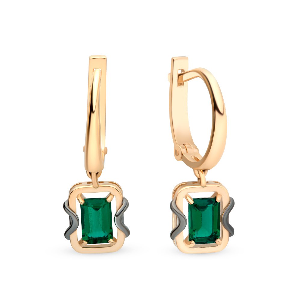 

Серьги из красного золота с изумрудом 585Gold 102005131, 102005131
