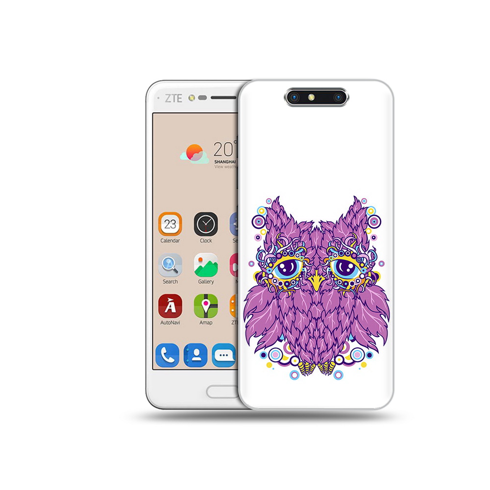 Чехол MyPads Tocco для ZTE Blade V8 Розовая сова (PT100217.451.147)