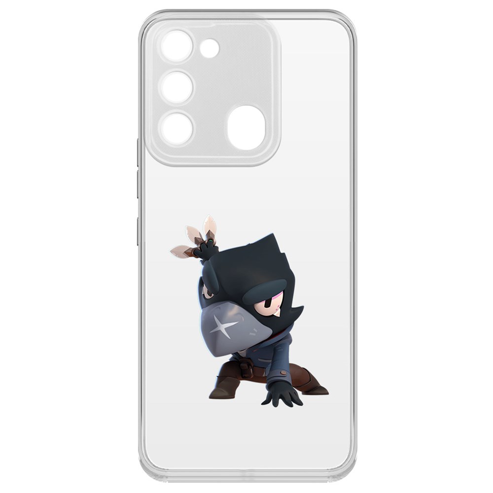 

Чехол-накладка Brawl Stars-Ворон для Tecno Spark Go 2022, Прозрачный